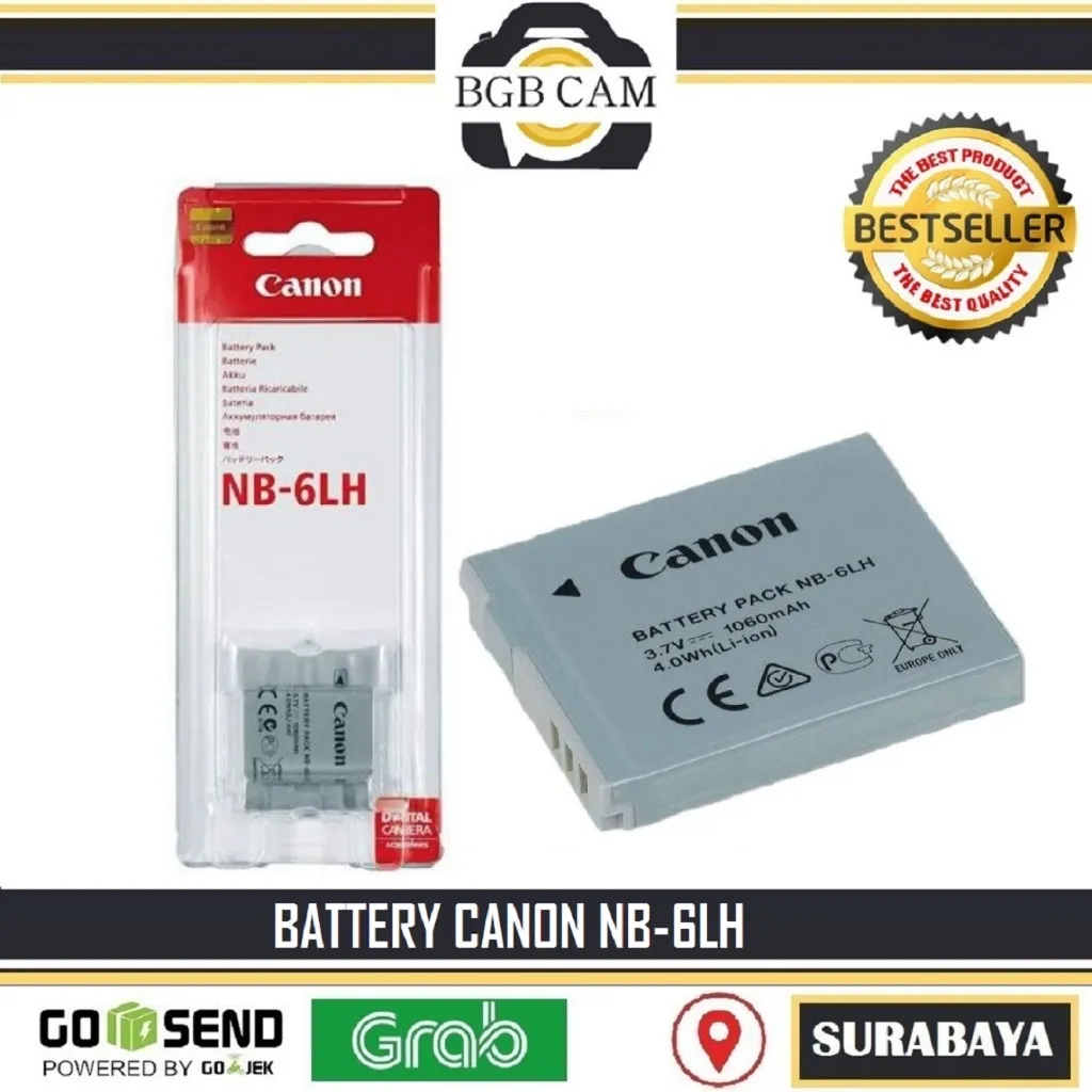 Battery Canon NB-6LH / Baterei for Powershot SX600 / SX610 / SX700 / SX530 / SX260 DLL / Baterai NB6L / NB 6 L / NB6 L