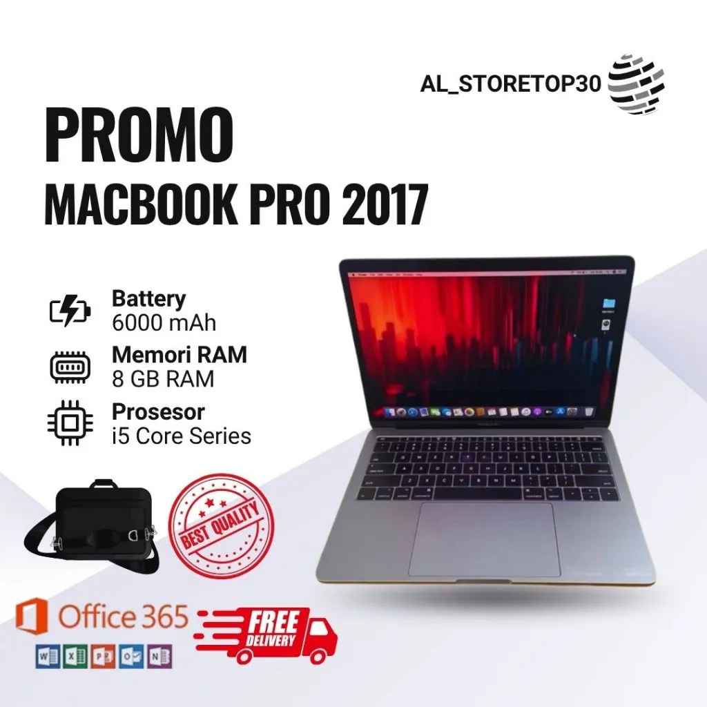 {TERLARIS} Apple Laptop Macbook Pro 2017 13.3inch Core i5/i7 Ram 8GB SSD 256GB 512GB Original