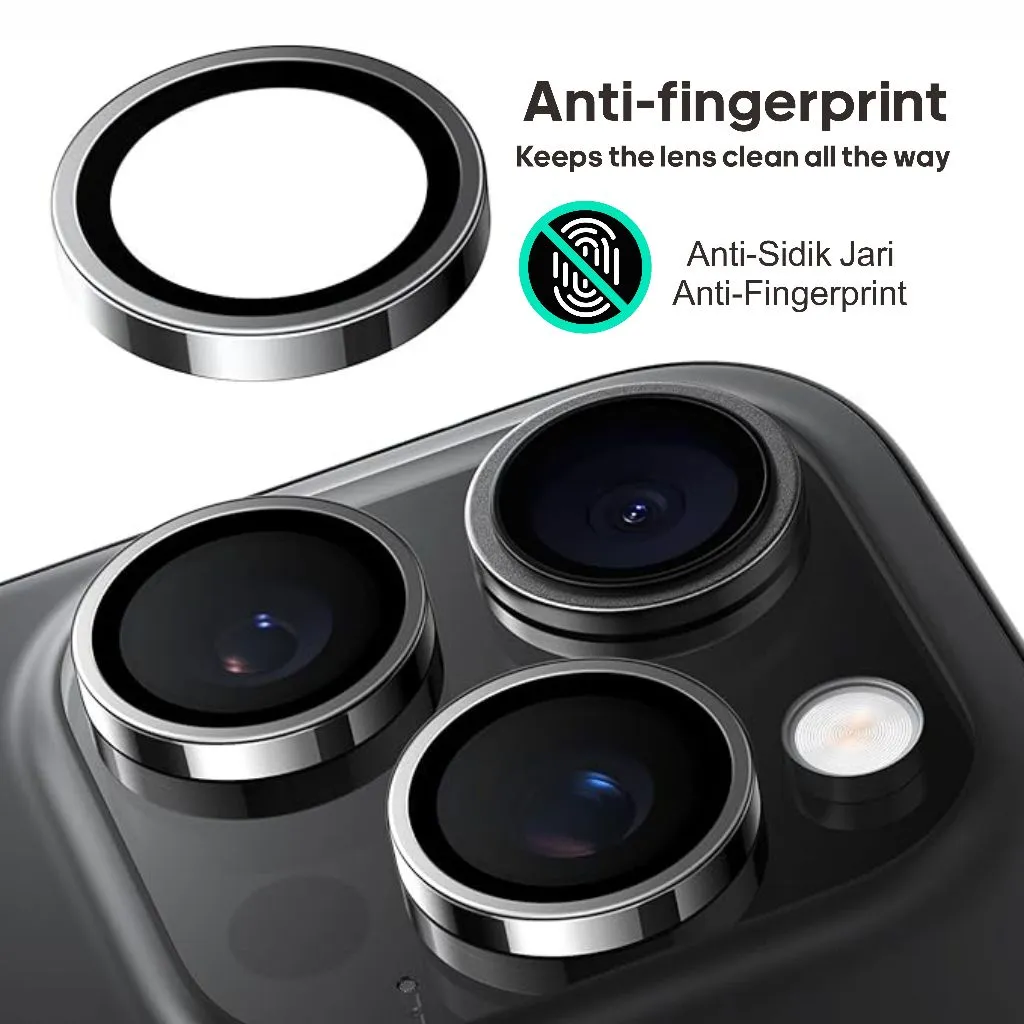 VarkVerk (01) Pelindung Lensa Kamera untuk iPhone 17 16 15 14 13 12 11 Air Pro Plus ProMax Pelindung Lensa Individual Paduan dengan Bingkai Penyelarasan, Pelindung Layar Kamera HD Bening Anti Gores Scratch Resistant HD Clear Camera Screen Protective Cover