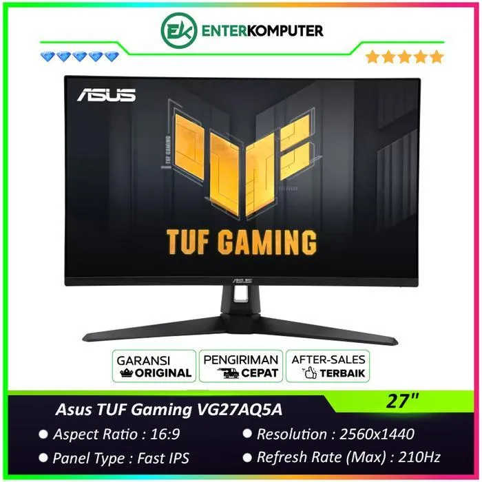 Asus TUF Gaming VG27AQ5A 27" QHD Fast IPS 210Hz HDR10 Gaming Monitor / Monitor 27 inch