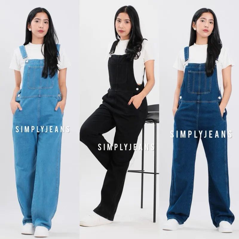 Jumpsuit Jeans Wanita Overall Korean Look Baju Kodok -JOVANIE Jumpsuit Jeans