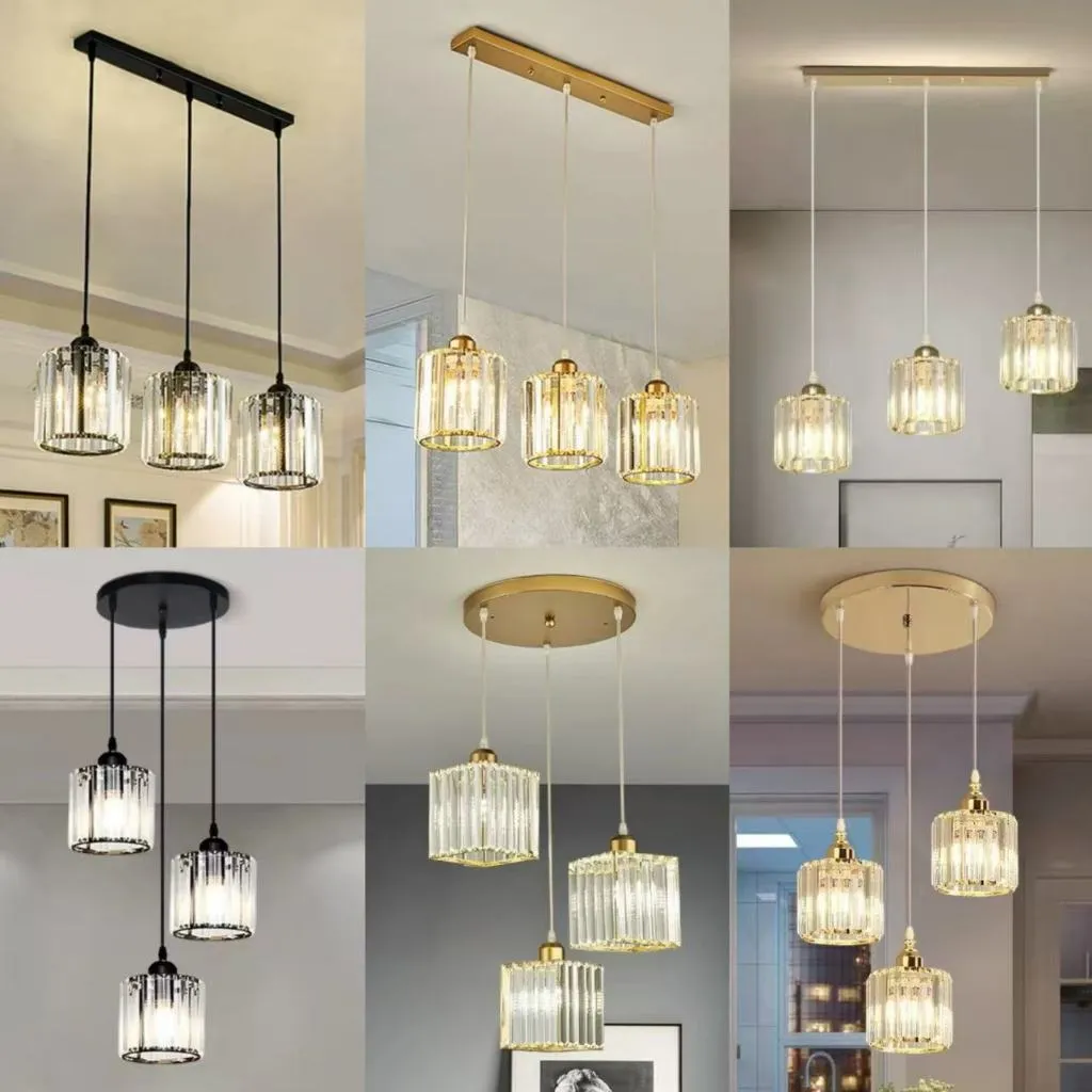 Lampu Hias Gantung Mewah Lampu Gantung Sederhana Modern Kristal Lampu Gantung Ruang Tamu Dapur