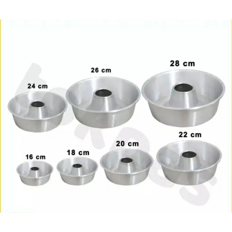 Loyang Tulban Bima Press Ukuran 16 Cm Sampai 28 Cm Tinggi 9 Cm / Loyang Kue Bolu Tulban Alumunium Tanpa Sambungan