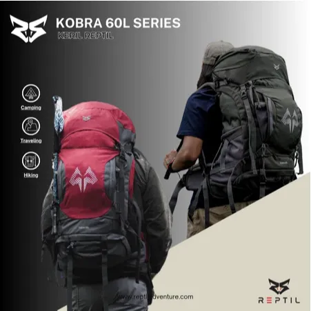 TAS GUNUNG/CARRIER 60L REPTIL ADVENTURE KOBRA series