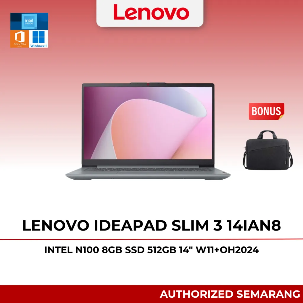 Lenovo IdeaPad Slim 3 14IAN8 Intel Intel N100 8GB SSD 512GB 14 inch W11+OH2024