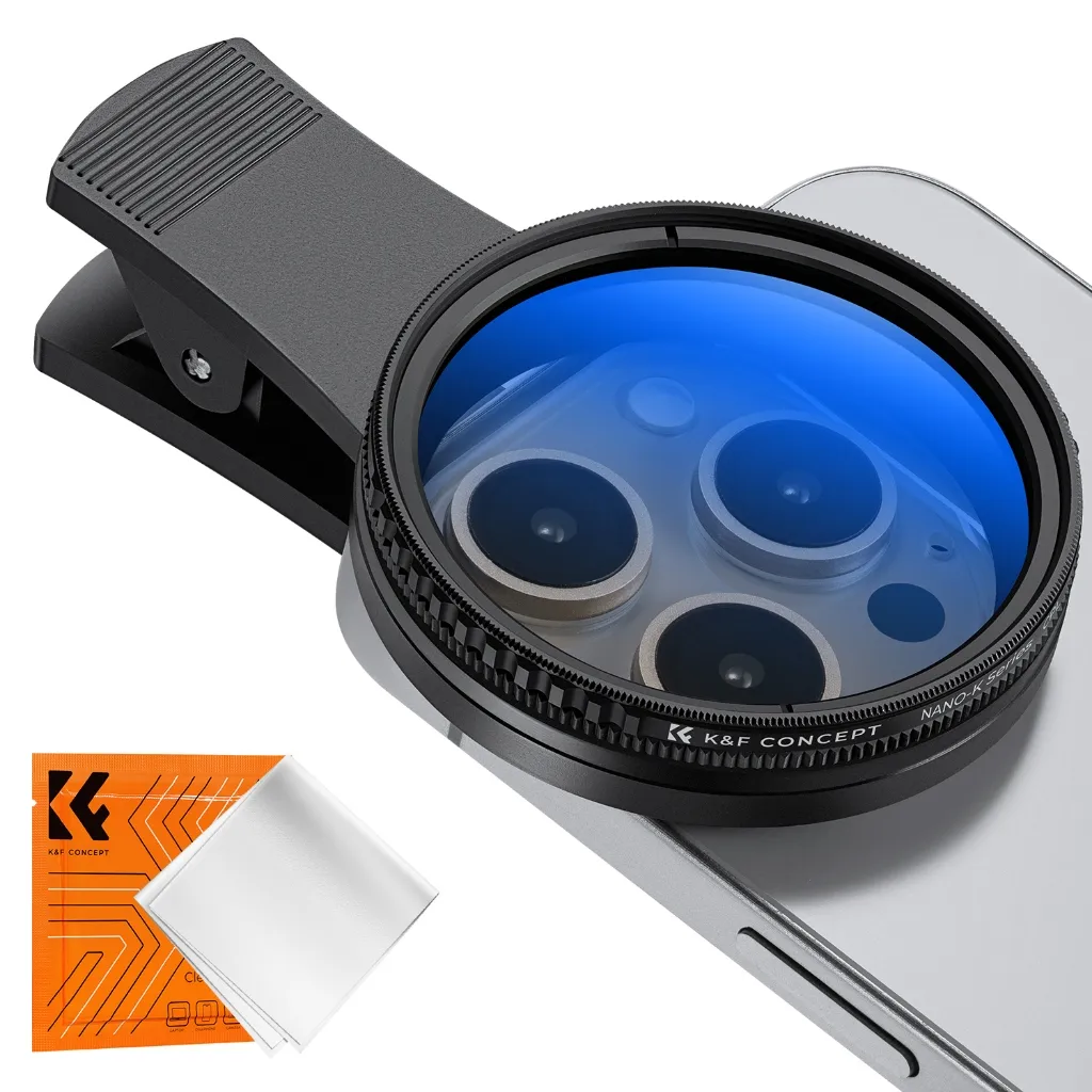 Filter Lensa CPL 52mm dan Clip On untuk HP K&F Concept Circular Polarizer for Smartphone and Iphone
