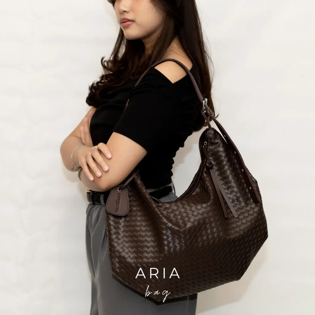 Aria Bag - Verrelune | TAS KERJA WANITA | TOTEBAG WANITA | TAS ANYAM | TAS LAPTOP 15 INCH