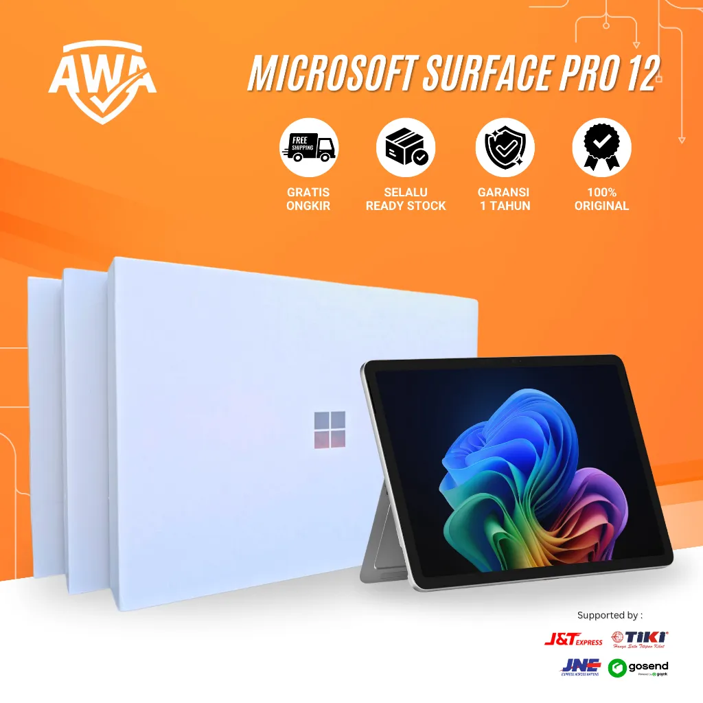 NEW Microsoft Surface Pro 12 Copilot+ PC, 12-inch Snapdragon X Plus (8 Core) Ram 16GB SSD 256GB / 512GB