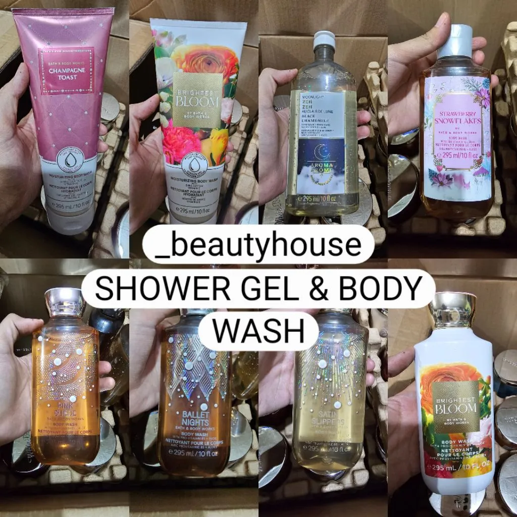 [BACA DESKRIPSI] ORIGINAL NEW BATH AND BODY WORKS BBW MOISTURIZING BODY WASH / SHOWER GEL PINK SUEDE / BALLET NIGHTS / SATIN SLIPPERS / BRIGHTEST BLOOM / STRAWBERRY SNOWFLAKES / CHAMPAGNE TOAST / BLACK CHAMOMILE 296ml