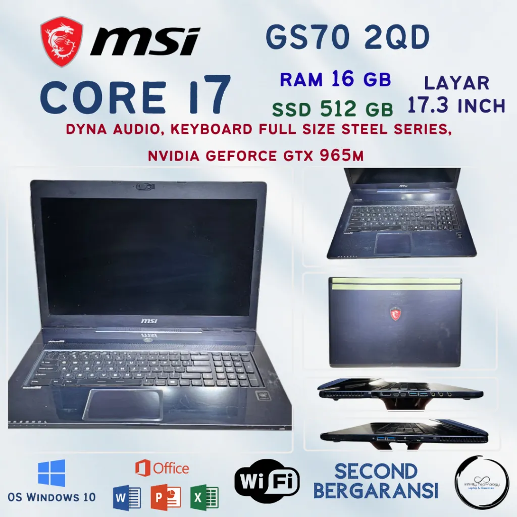 LAPTOP DELL & MSI Gaming  MURAH BISA UPGRADE SSD BERGARANSI 30 HARI