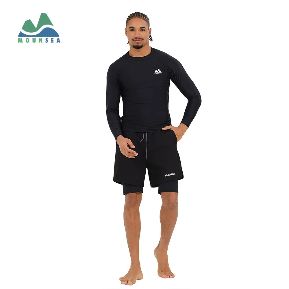 Mounsea Men's Recreational Swimwear Trunks Swimming Outfit Black
