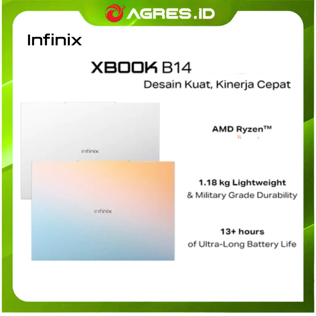 INFINIX XBOOK B14 AMD RYZEN 5 5500U - RAM 16GB 256GB WINDOWS 11 14.0WUXGA IPS