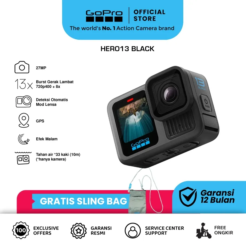 [TOP SELLING] GoPro Hero13 - Action Cam 5.3K60 Video Resolution + GPS Tracker + HDR Quality