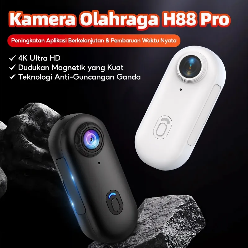 MODOFO kamera vlog 4K/WIFI Camera Action HD Jempol Magnetik Sport Camera Portabel Anti Air 30M Tahan Guncangan Layar HD Perekam Olahr Video action cam