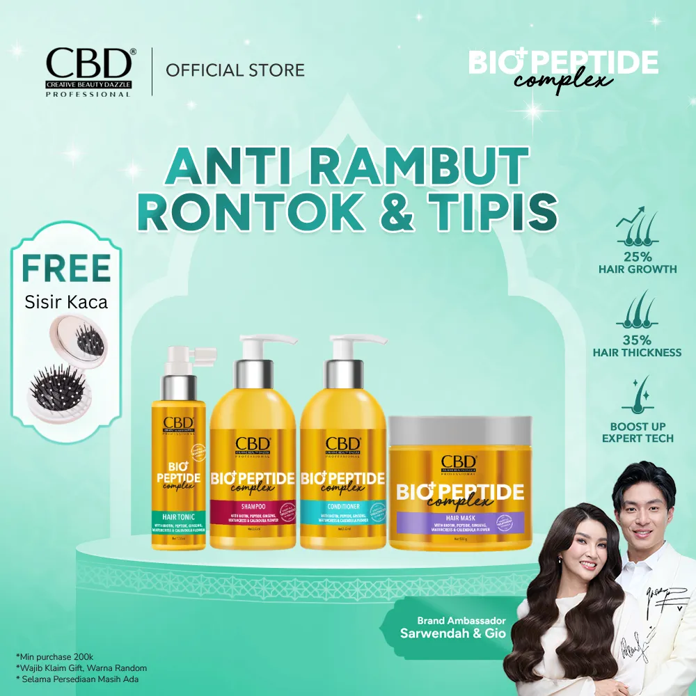 CBD BIO+PEPTIDE COMPLEX Shampoo / Conditioner / Hair Mask / Hair Tonic  for Hair Fall Treatment | Rambut Rontok | Hair Loss | Haircare