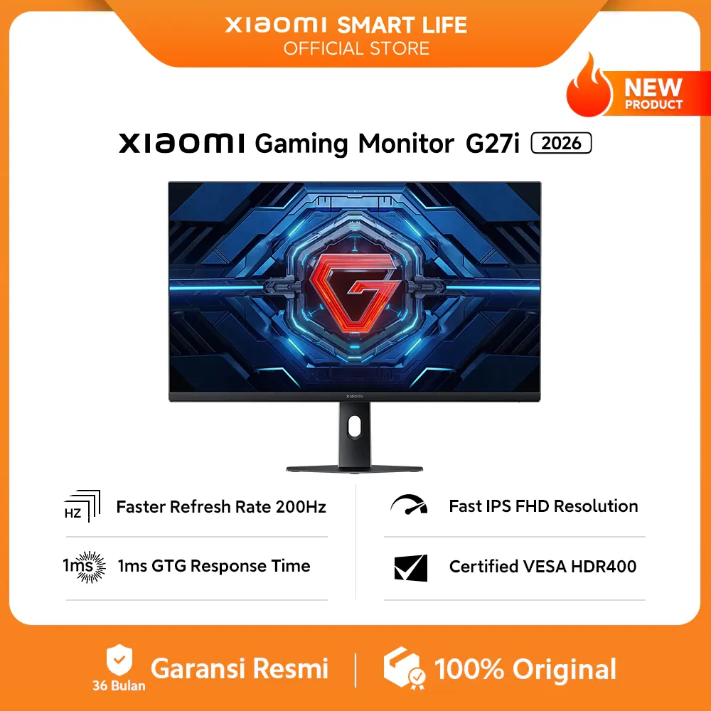Xiaomi Gaming Monitor G27i 2026 | Faster Refresh Rate 200Hz | Fast IPS FHD Resolution | 1ms GTG Response Time | Certified VESA HDR400 [Official Store]