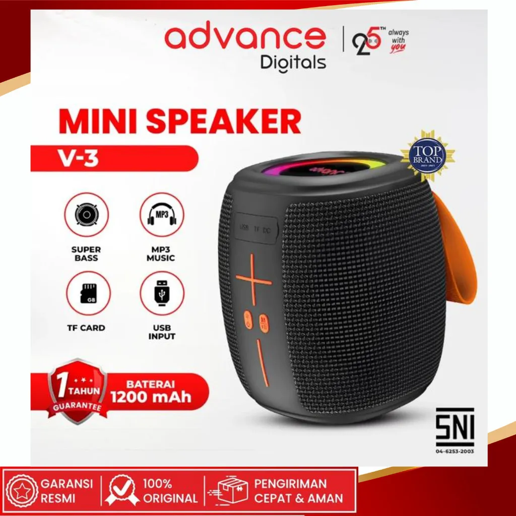 ADVANCE V3 Speaker Bluetooth Mini 4H Playtime Super Bass