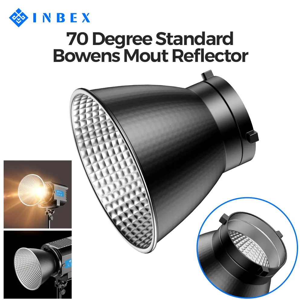 INBEX 70 Degree Standard Reflector for Bowens Mount Studio Flash Lampu kondensor Latar Reflektor