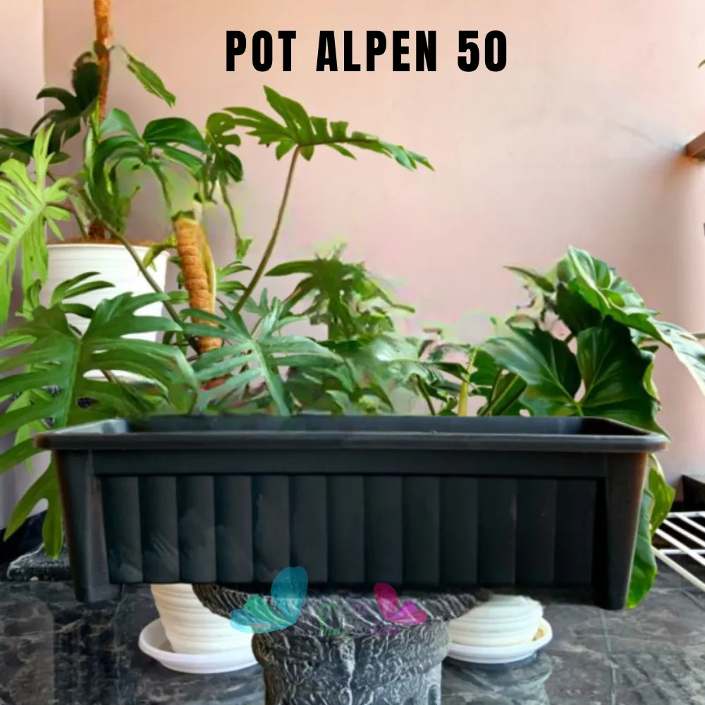 POT BUNGA TANAMAN PANJANG PJG 55 HIGH WAY HITAM PANJANG 50CM - PJG HW HIGHWAY 55 HITAM BESAR