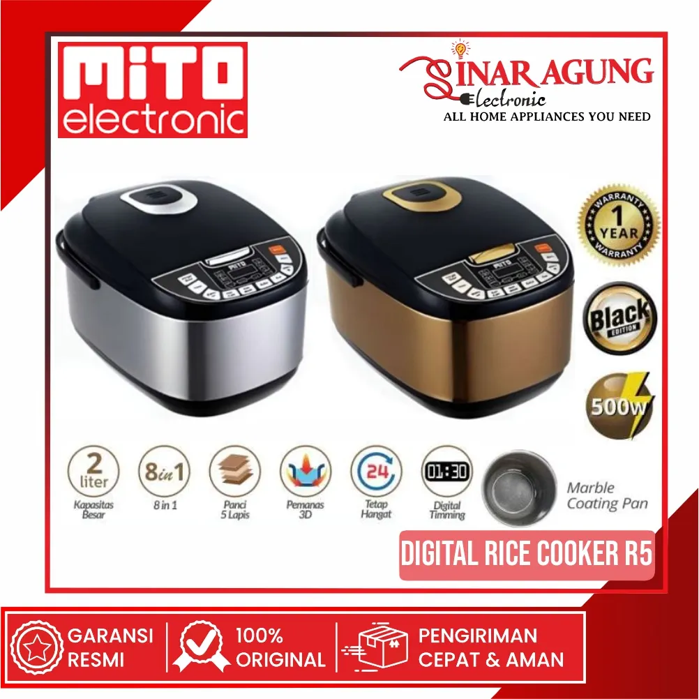 [COD] MAGIC COM / RICE COOKER DIGITAL MITO R5+ / R5 PLUS (2 LITER) GARANSI RESMI