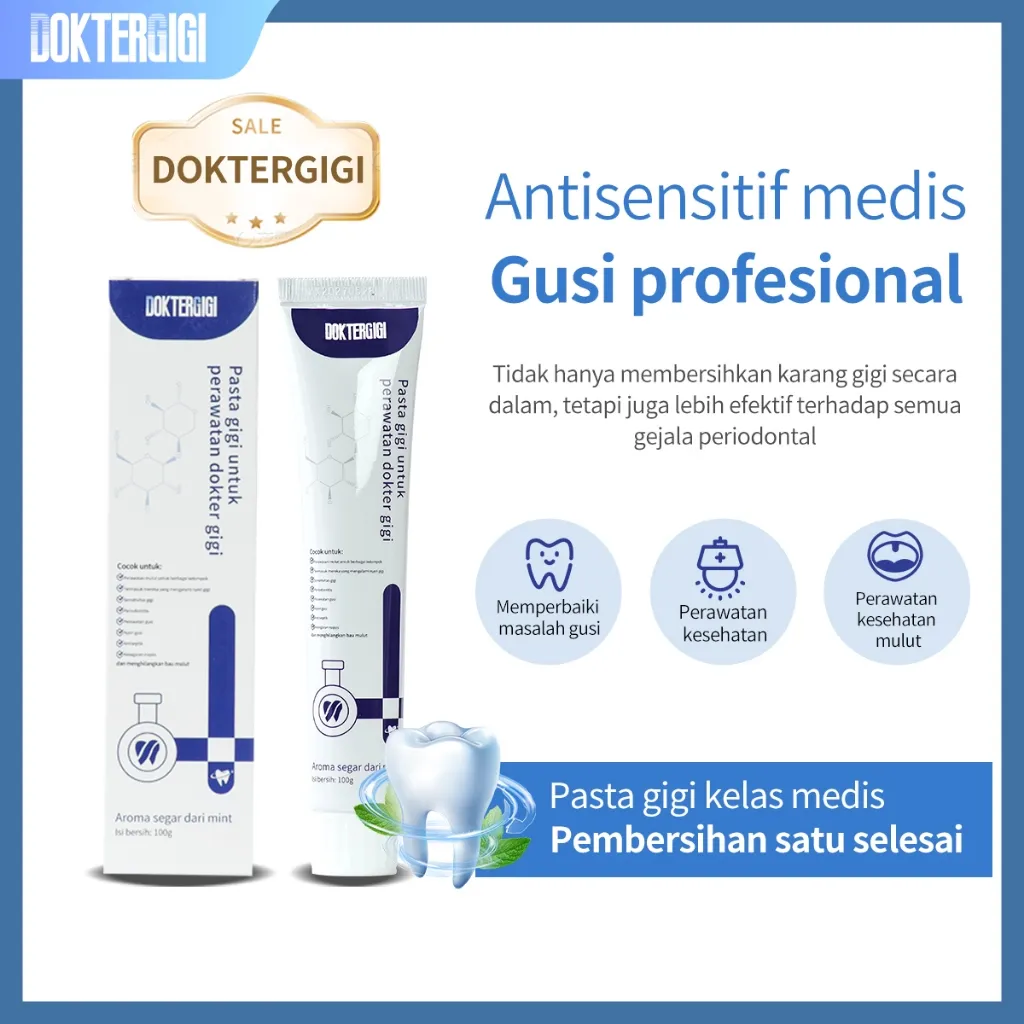 DOKTERGIGI Toothpastes Mencegah Sensitivitas Gigi dengan Separatif Gigi yang Terpercaya Pemisahan pergigian Pemutihan 100gr/200gr/300gr