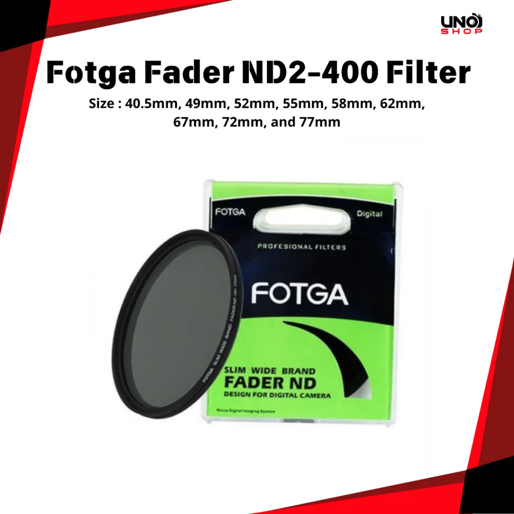 Filter Fotga Fader ND2-400 / Variable ND Slim Wide 40.5mm 49mm 52mm 55mm 58mm 62mm 67mm 72mm 77mm