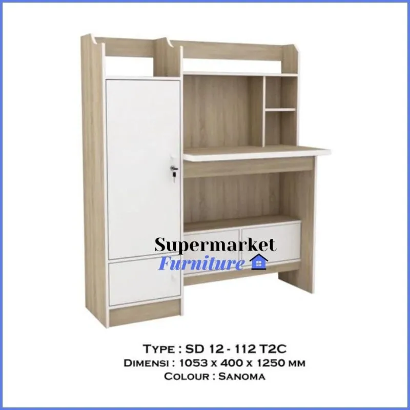 MEJA BELAJAR ANAK POLOS LEMARI BUKU SERBAGUNA MEJA TULIS MEJA LAPTOP MBS 318