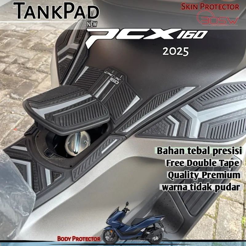 BOSW Body Protector Tankpad Pcx 160 2025 Aksesoris Motor Honda Matic Bahan Karet