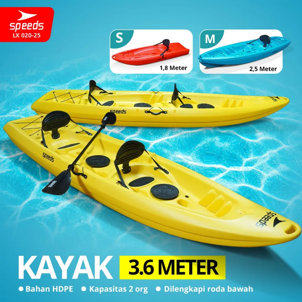 SPEEDS Perahu Mini Kayak Conoe Boating Sampan Perahu Naga Dayung Olahraga Paddle Kano Manual 020-25