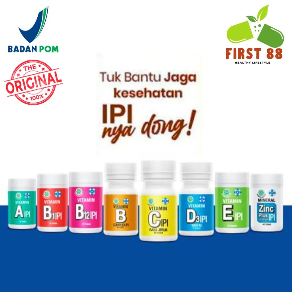 Vitamin IPI A/B/C/D/E/Calcium/Zinc/Magnesium - Paket Lengkap untuk Kesehatan Optimal
