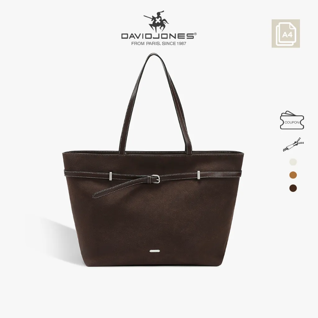 David Jones Paris Capucine Totebag Wanita Bahan Suede dan Kulit Sintetis Terbaru 2025/2026