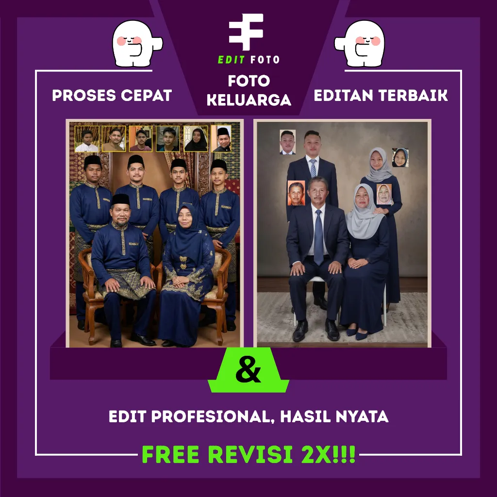 JASA EDIT MENGGABUNGKAN FOTO TERPISAH FOTO KELUARGA/EDIT PHOTOSHOP EDIT MANUAL/MENGGABUNGKAN FOTO KELUARGA BESAR FOTO KELUARGA KELUARGA KECIL/EDIT PROFESIONAL/EDIT PHOTOSHOP/EDITOR FOTO
