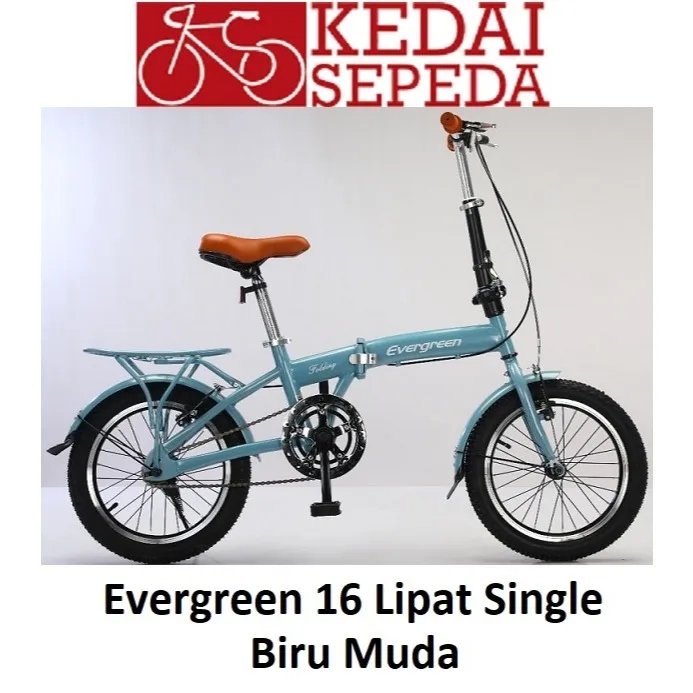 Sepeda Lipat 16 Anak & Dewasa Evergreen Single Speed