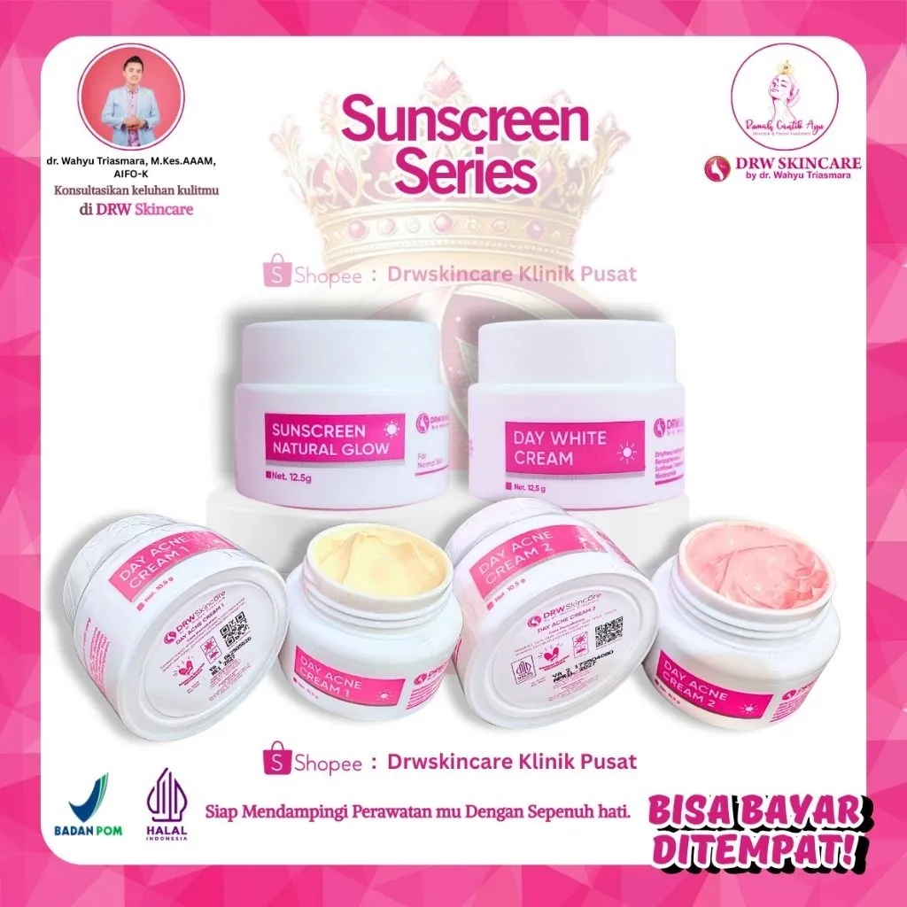 Drw Skincare Sunscreen Day Cream Pelembab Wajah Spf Tinggi ORI BPOM [COD OK]