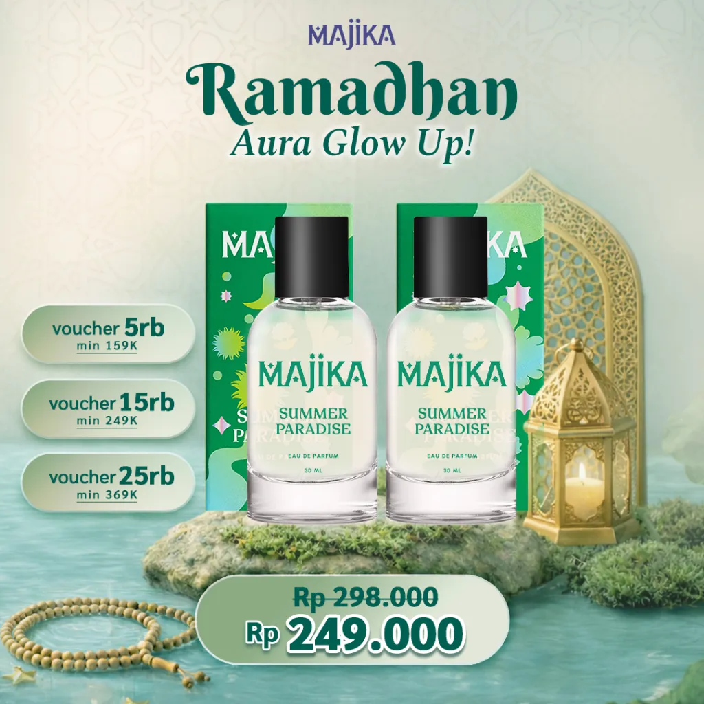 MAJIKA 2pcs Summer Paradise Eau de Parfum | 30 ML | Parfum Unisex Tahan lama