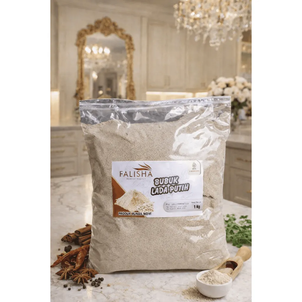 Lada Putih Bubuk 1Kg / Pure White Pepper Powder 1kg / Aneka Bumbu Rempah Bubuk /Masak /Spices/Merica