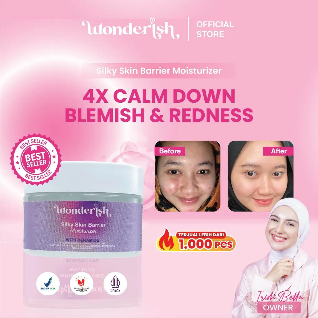 Wonderish Moisturizer - Silky Skin Barrier Repair Your Skin Barrier Kulit Sehat Bebas Breakout 30gr