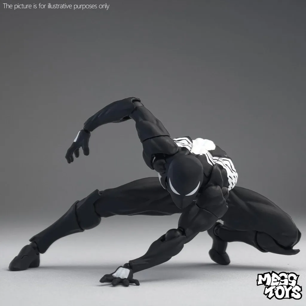 Mess Toys 1/12 Symbiote Spiderman Black Suit Neighbor Action Figure