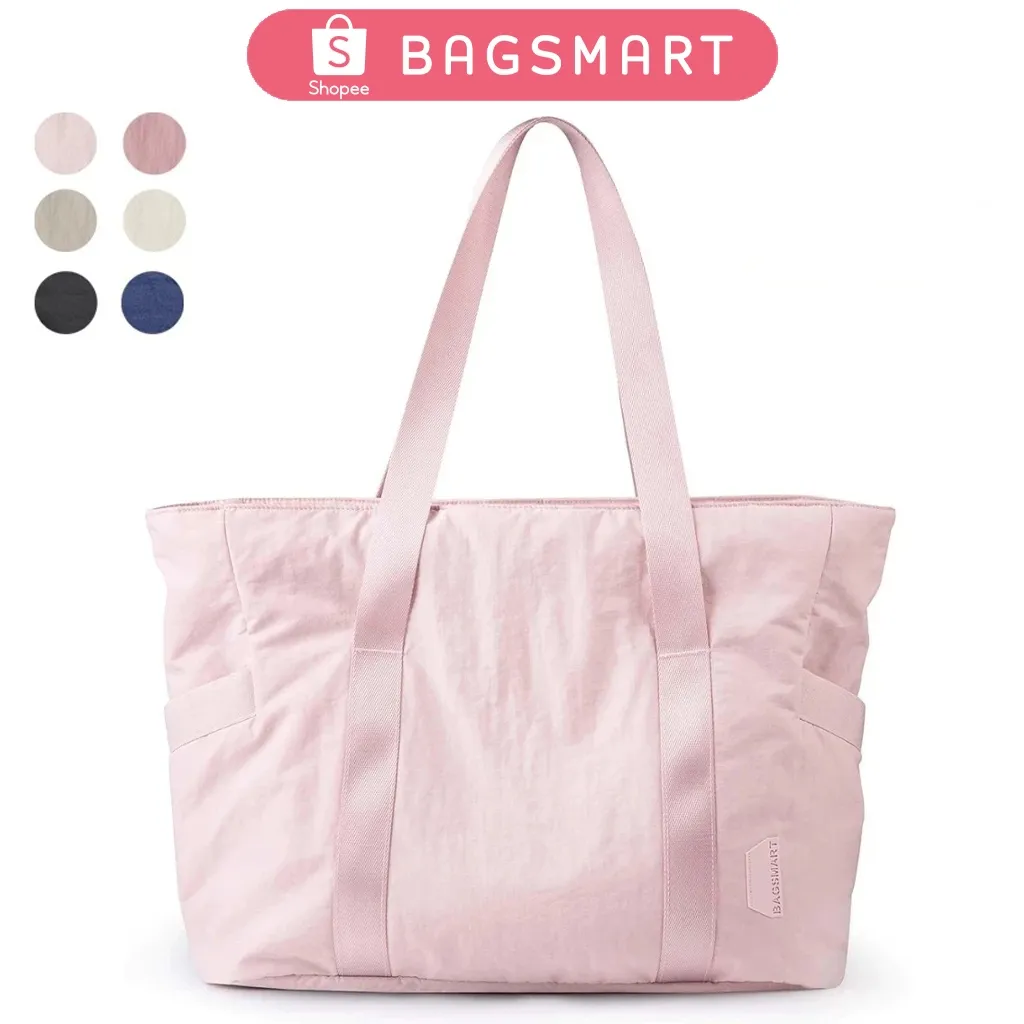 BAGSMART Tas Tote Bag Wanita Large Capacity Casual Shopper Tahan Air Bag Gym Yoga Bag for Sport Work