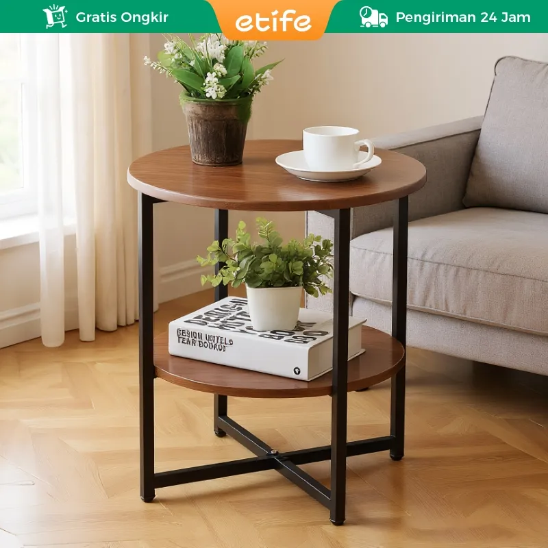 E-TIFE Meja Tamu Meja Kopi Meja Sudut Meja Cafe Coffe Table Meja Minimalis Meja Teras
