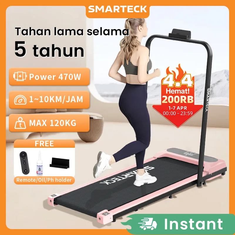 Smarteck Treadmill SMT01 Elektrik Treadmill Running Pad Pastel Gym Listrik Treadmill Treadmill Lipat Alat Olahraga