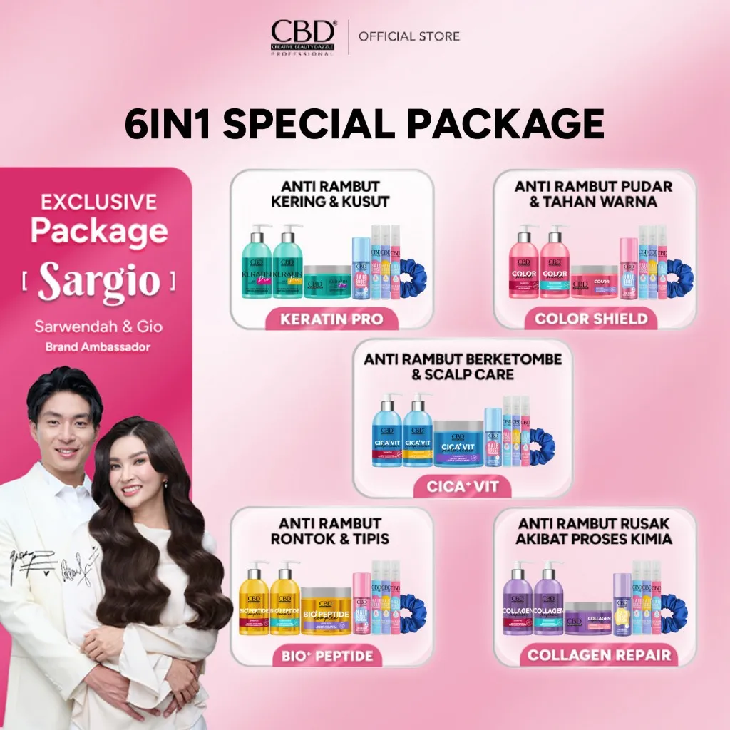 [6in1] CBD Keratin Pro / Color Shield / Collagen Repair + Figo Hair Perfume Aqua Glow / Fairy Blush / Love Blooms 100ml