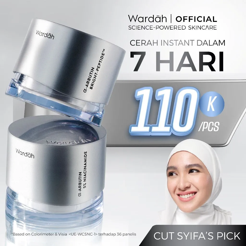 WARDAH Paket Crystal Secret - Brightening Day Moisturizer dan Night Moisturizer 30g - Mencerahkan, Melembabkan, Dark Spot Melindungi, dan Meratakan Warna Kulit Cocok untuk Jenis Kulit Normal dan Kering - Skincare