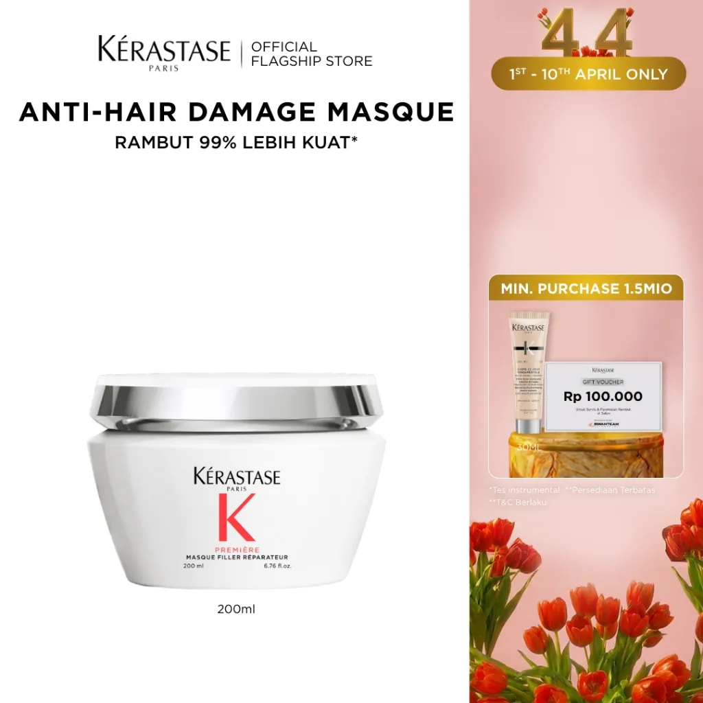 Kerastase Masque Premiere 200ml Anti-Hair Damage Hair Mask - Masker Rambut untuk Rambut Rusak & Memperbaiki Ikatan Keratin