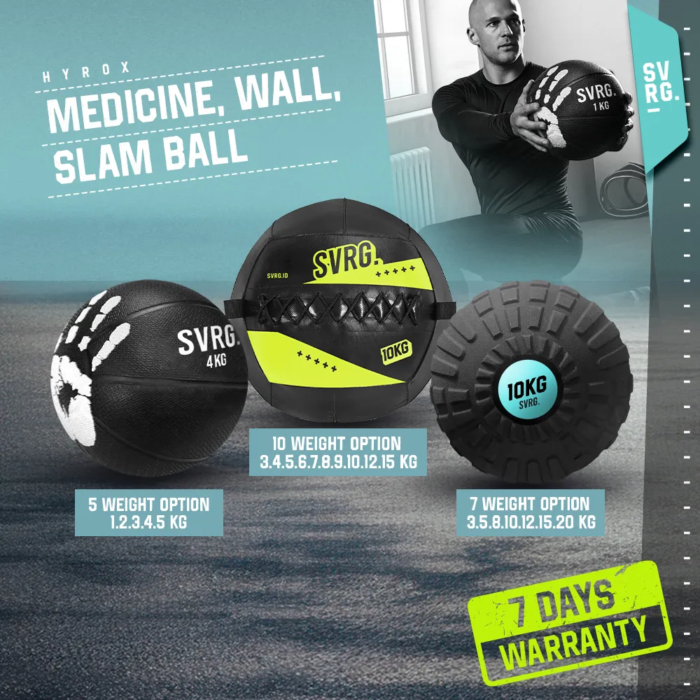 SVRG Medicine Toning Slam Wall Ball 1kg 1.5kg 2kg 3kg 4kg 5kg 6kg 7kg 8kg 9kg 10kg 12kg 15kg 20kg - Ball Bounce Alat Ola