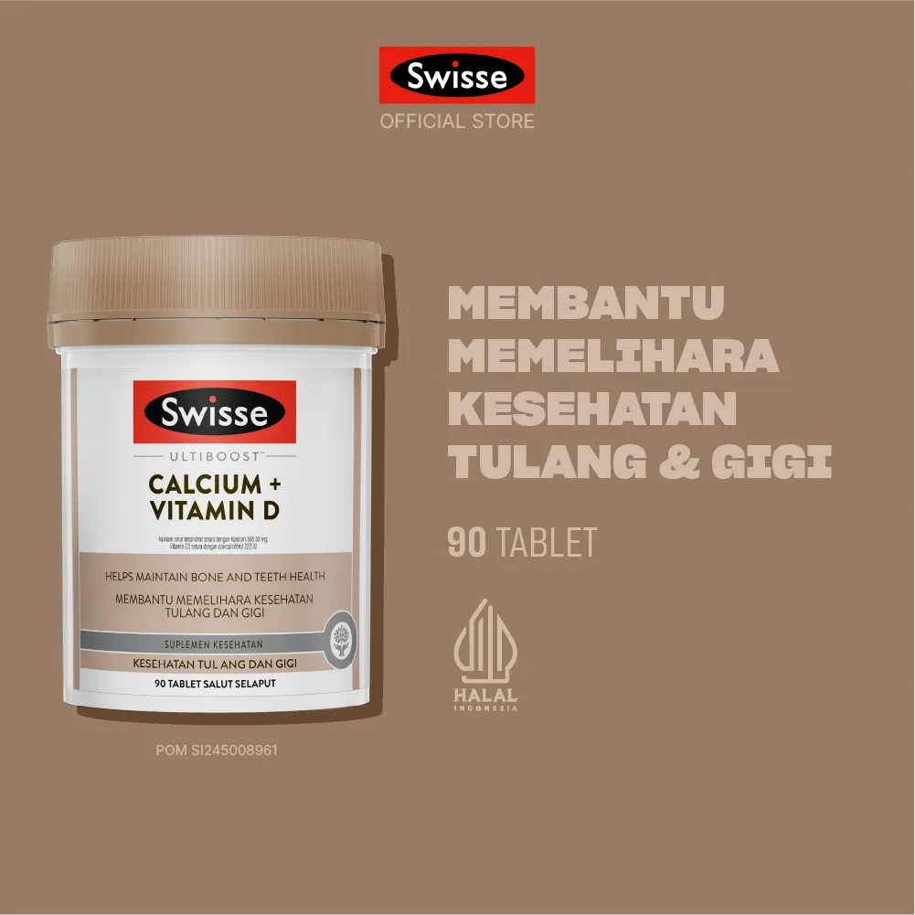 Swisse Ultiboost Calcium & Vitamin D - Suplemen Kalsium & Vit D3