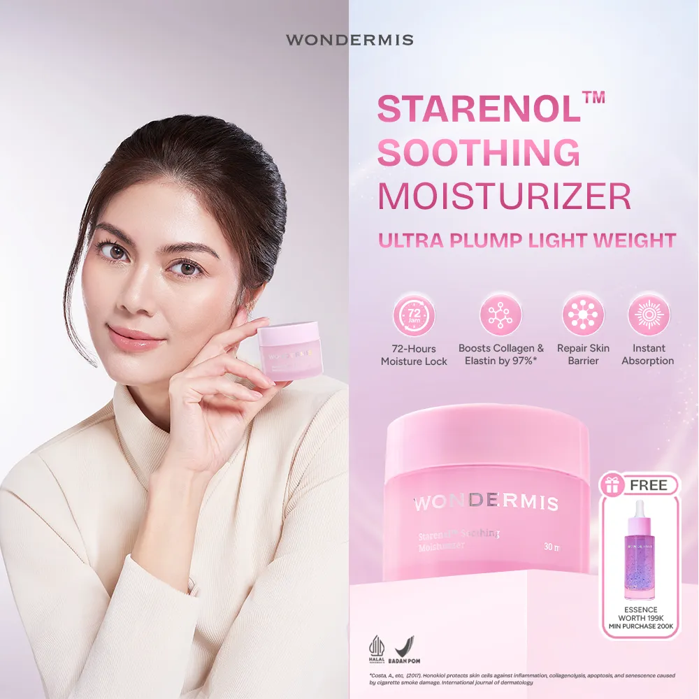 WONDERMIS Starenol™ Soothing Moisturizer 30 ml Skin Barrier Glowing Brightening Whitening Day Cream Night Cream Semua Jenis Kulit Sensitif Ceramide Allantoin Panthenol