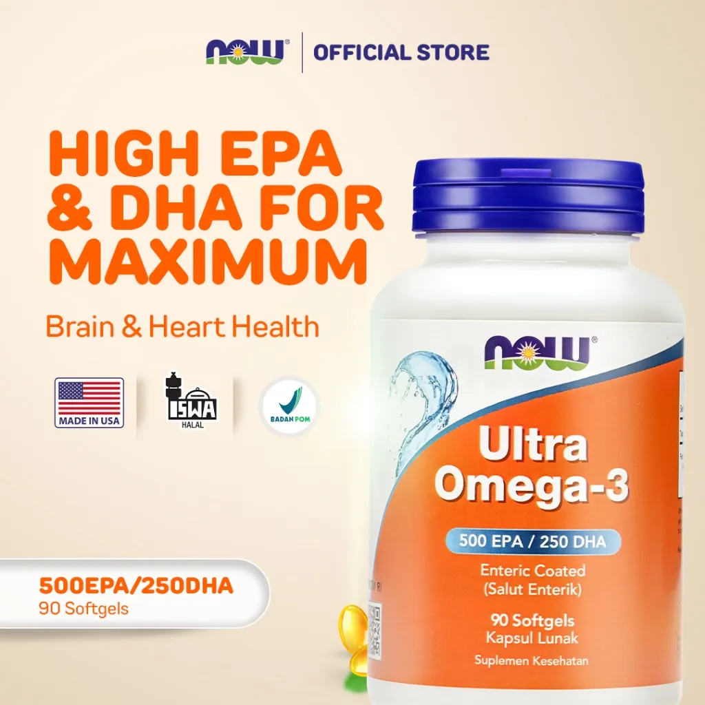 NOW Ultra Omega 3 Fish OIl - 90 Softgels