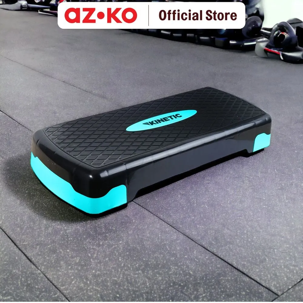 AZKO Kinetik Aerobic Stepper - Hitam/Biru Alat Olahraga Indoor Pelatih Otot Kaki Perlengkapan Fitness Peralatan Olahraga