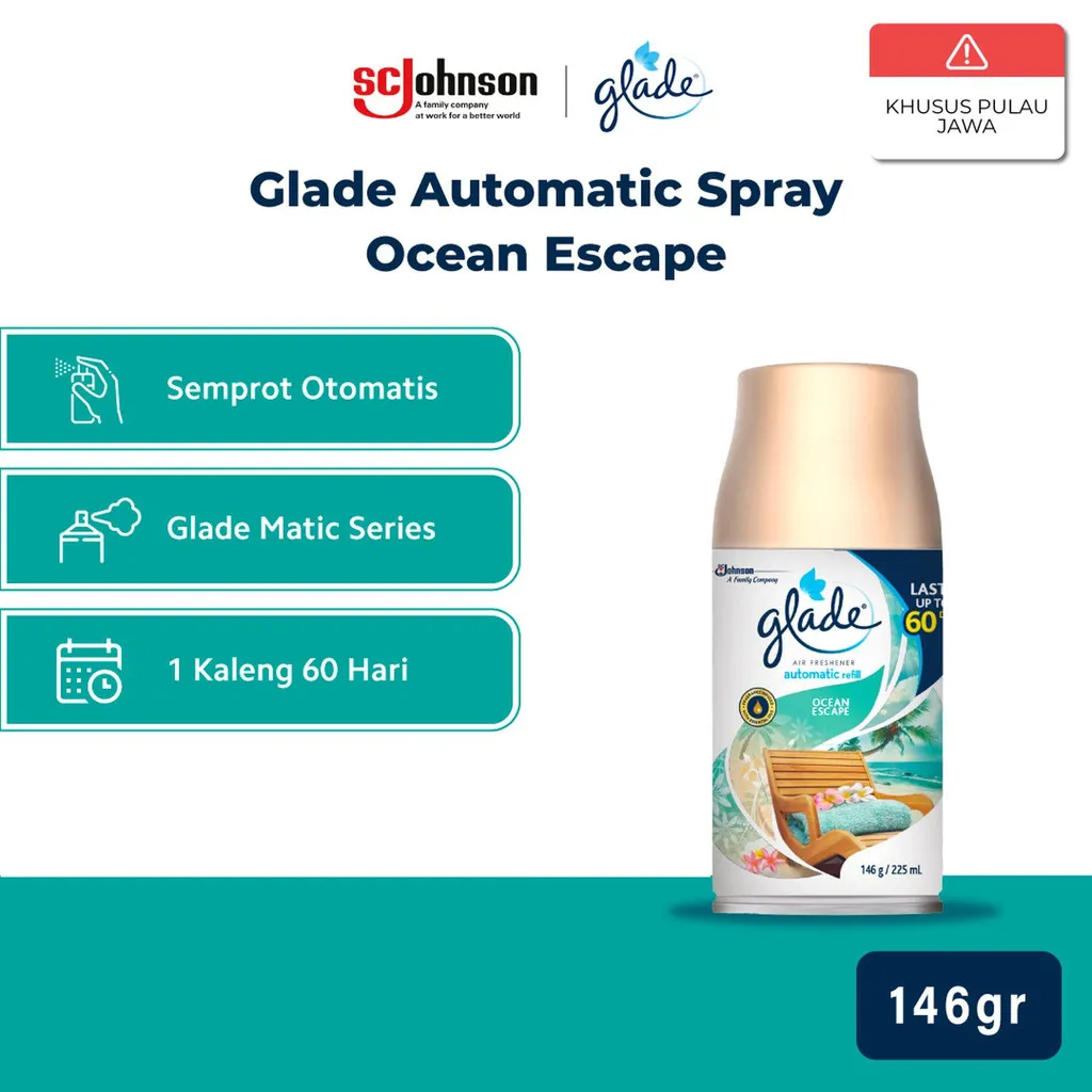 Glade Matic Spray Air Freshener Ocean Escape Refill 146 gr / 225 ml